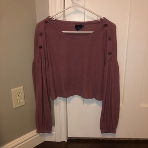 UO Out From Under Bethany Button Cropped Top